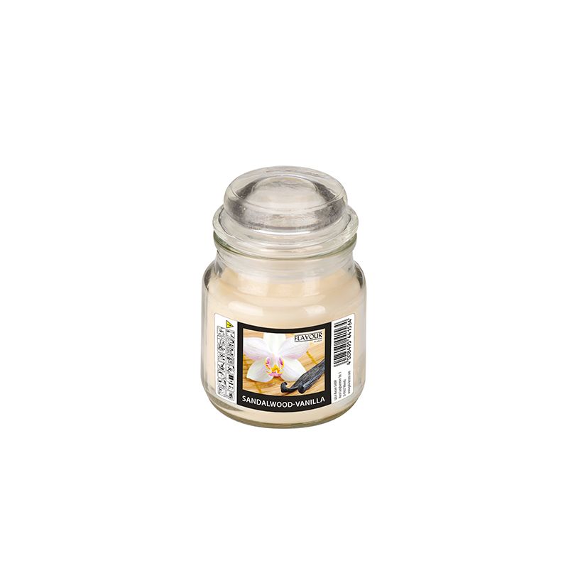 Duftkerzen im Glas, Sandalwood-Vanilla, Ø 63 mm · 85 mm, "Flavour" - Bild 1