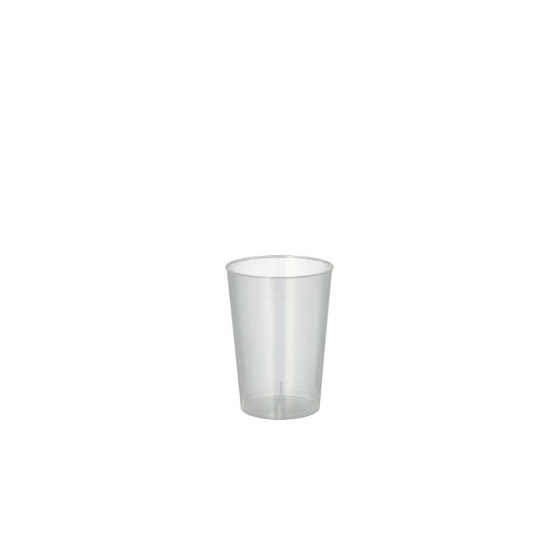 Mehrweg Plastikbecher (PP), 0,1 l Ø 5,2 cm · 7,4 cm transluzent unzerbrechlich - Bild 1