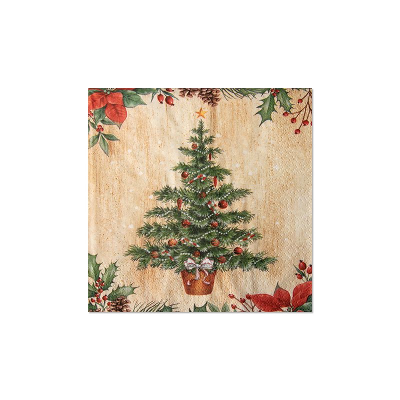 Servietten, 3-lagig 1/4-Falz 33 x 33 cm "Bright Christmas" - Bild 1