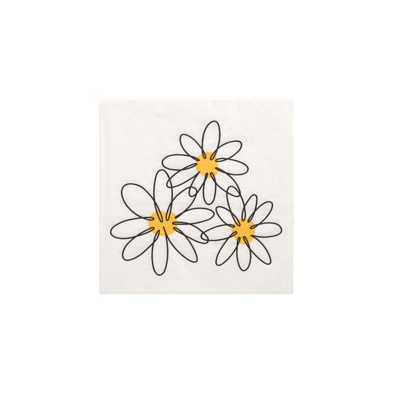 Servietten, 3-lagig 1/4-Falz 33 x 33 cm "Daisy" - Bild 1