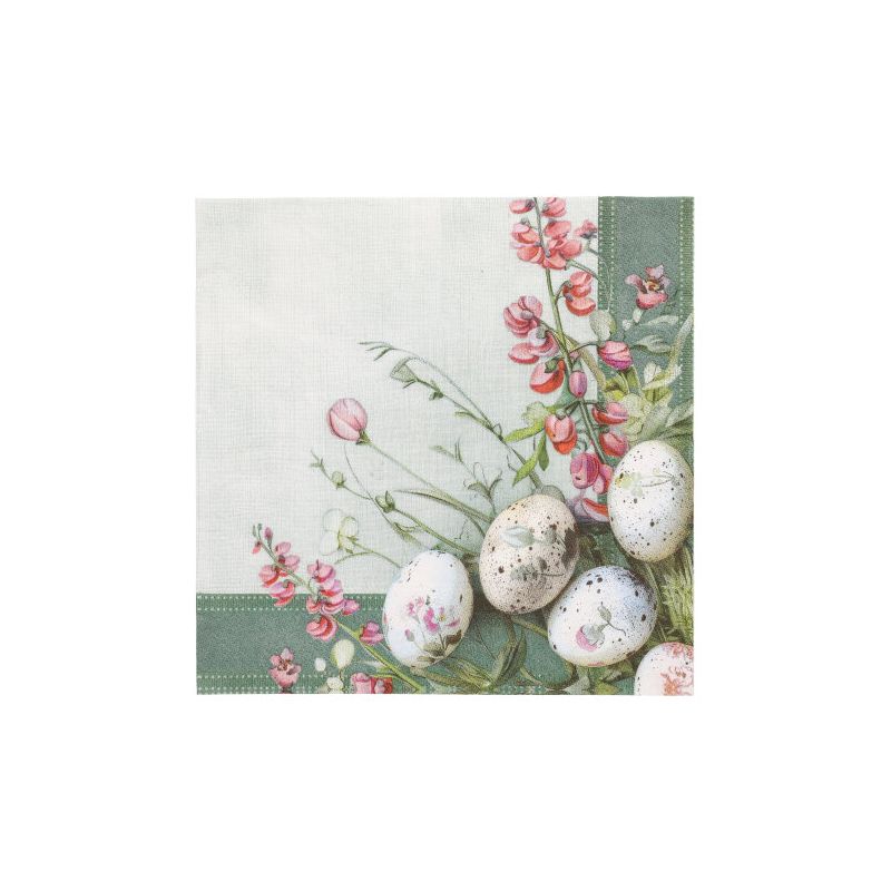 Servietten, 3-lagig 1/4-Falz 40 x 40 cm "Pastell Eggs" - Bild 1