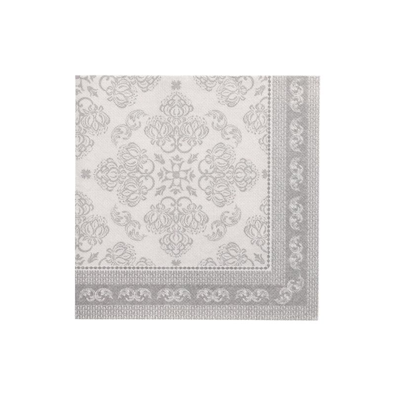 Servietten "ROYAL Collection" 1/4-Falz 40 x 40 cm grau "Arabesque" - Bild 1