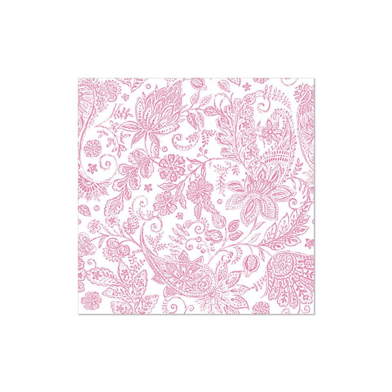 Servietten, fuchsia, "ROYAL Collection", 1/4-Falz, 40 x 40 cm, "Paisley" - Bild 1