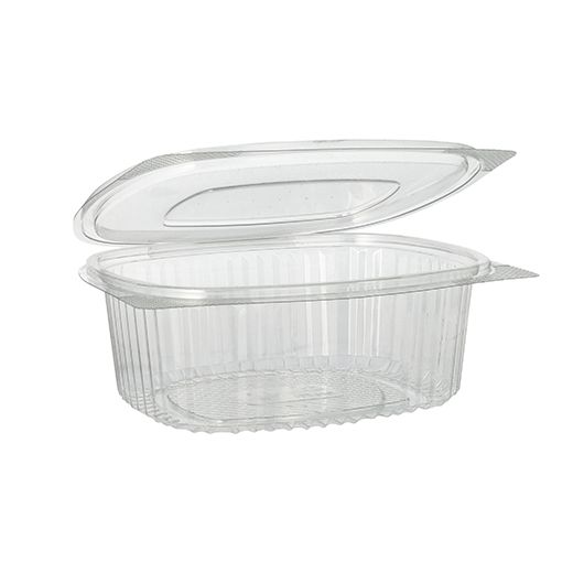 Delikatesne in solatne sklede s pokrovom, R-PET ovalne 750 ml 6,2 cm x 14,4 cm x 17,5 cm transparent 1