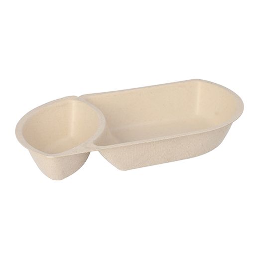 Snacktrays Zuckerrohr 2-razdelka 3,6 cm x 12,4 cm x 22,4 cm natur 1