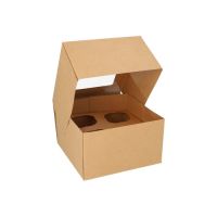  Škatle za cupcake kvadratna 10 cm x 17,5 cm x 17,5 cm s PLA okencem