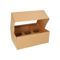  Škatle za cupcake kvadratna 10 cm x 27 cm x 17,5 cm s PLA okencem