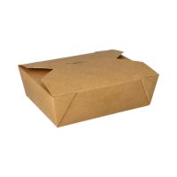 Lunch box, papir "pure" 1000 ml 5,5 cm x 13,5 cm x 16,8 cm rjava