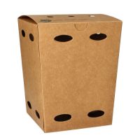 Škatle za pomfrit, karton "pure" 15 cm x 10,5 cm x 10,5 cm rjava "100% Fair" male