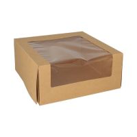 Škatla za torte s pokrovom kvadratna 10 cm x 23 cm x 23 cm s PLA okencem