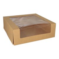 Škatla za torte s pokrovom kvadratna 10 cm x 30 cm x 30 cm s PLA okencem