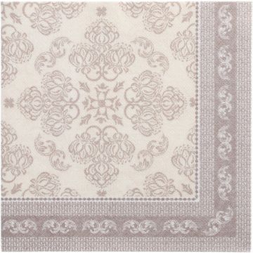 Serviete "ROYAL Collection" zložene 1/4 40 cm x 40 cm mocca "New Elegance"