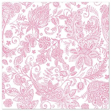 Serviete "ROYAL Collection" zložene 1/4 40 cm x 40 cm fuchsia "Paisley"