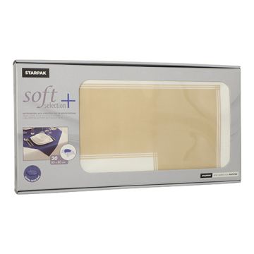 Namizni prti, kot blago, netkani "soft selection plus" 80 cm x 80 cm pesek "Frame"