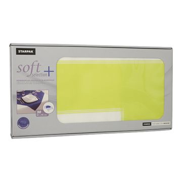 Namizni prti, kot blago, netkani "soft selection plus" 80 cm x 80 cm limeta "Frame"